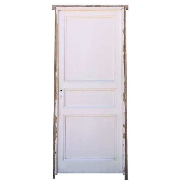 Antigua puerta tablero de madera cedro