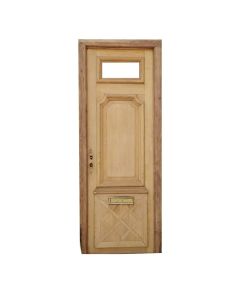Antigua puerta de frente de madera roble
