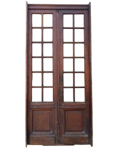 Antigua puerta cancel de madera cedro 