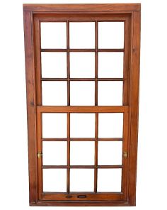 Antigua ventana de madera cedro guillotina