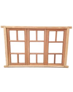 Antigua ventana de cedro con marco