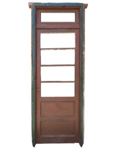 Antigua puerta de madera cedro con marco