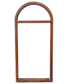 Dos paños fijos de madera cedro medio punto