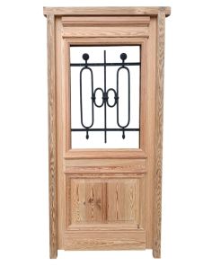 Puerta de frente en madera antigua pinotea 
