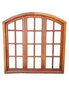 Ventana de madera cedro con vidrios biselados