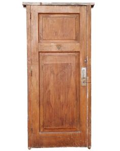 Antigua puerta de frente ciega de madera cedro