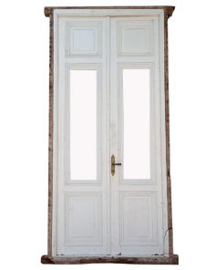 Antigua puerta de madera cedro con marco