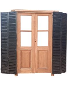 Tres puertas de madera cedro con celosías