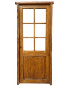 Tres puertas de madera antigua vidriadas