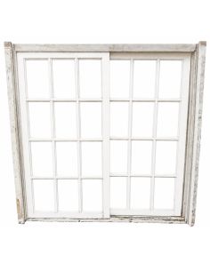 Ventana corrediza antigua de madera cedro