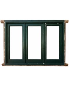 Cinco ventanas de madera cedro con marco