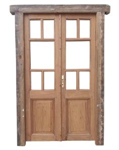 Antigua puerta de madera cedro con marco