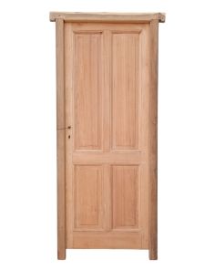Antigua puerta tablero de madera cedro