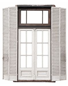 Ventana de madera antigua cedro con celosías