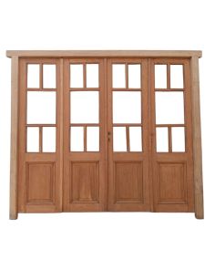 Portada griega de madera antigua cedro