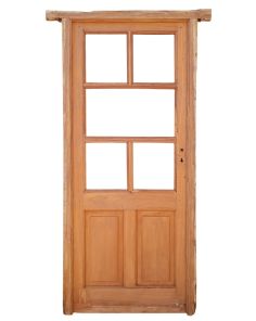 Antigua puerta griega de madera cedro