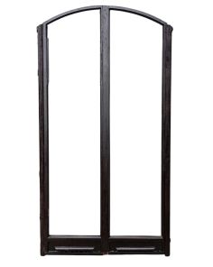 Antigua puerta tipo mampara de hierro