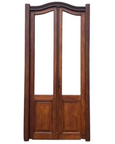 Antigua puerta cancel de madera con marco