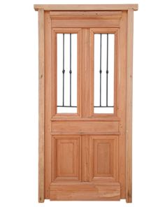 Puerta de frente de madera antigua cedro